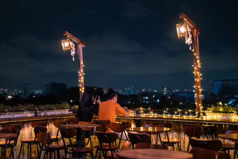 Nhớ Rooftop không gian ngoài trời trang trí trung thu